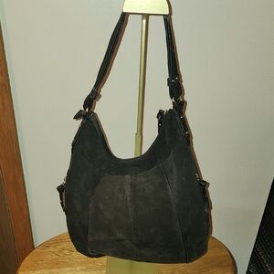 Tignanello Suede Shoulder Purse